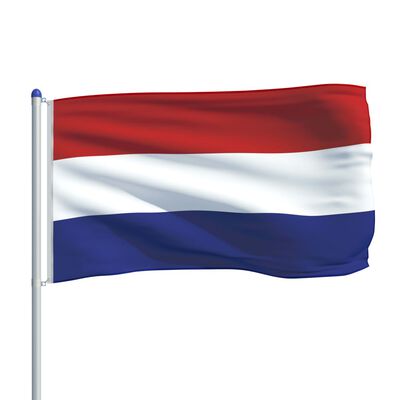 vidaXL Alankomaiden lippu ja tanko alumiini 6 m