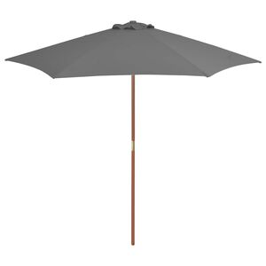 vidaXL Aurinkovarjo puurunko 270 cm antrasiitti