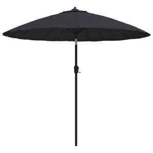 vidaXL Aurinkovarjo alumiinitanko 250 cm musta