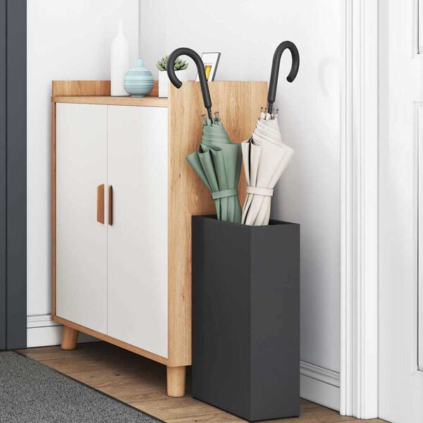 vidaXL Aurinkovarjojalusta Musta 28 x 12 x 41 cm Ter&auml;s