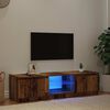 vidaXL TV-kaappi LED-valoilla Vanha puu 140x40x36 cm Teknillinen puu