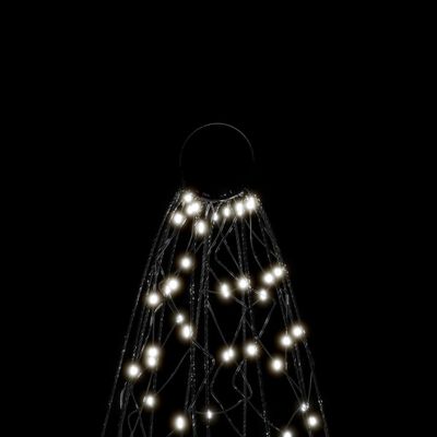 vidaXL Joulukuusi lipputankoon 3000 kylmän valkoista LEDiä 800 cm