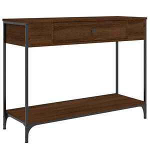 vidaXL Konsolip&ouml;yt&auml; ruskea tammi 100x34,5x75 cm tekninen puu