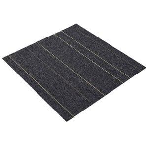 vidaXL Matto laatta Tummanharmaa raidoilla 50 x 50 cm 36 pcs