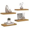 vidaXL Sein&auml;hylly 4 pcs Beige 50 x 23,5 x 4 cm Tekninen puu