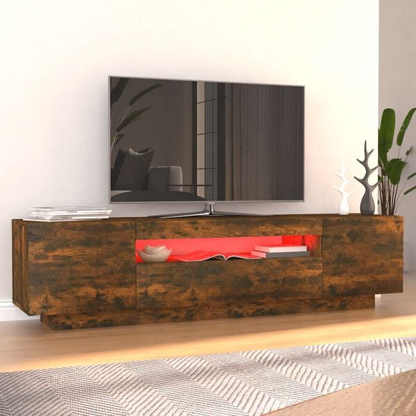 vidaXL TV-taso LED-valoilla savutammi 160x35x40 cm