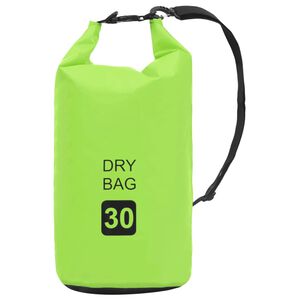 vidaXL Kuivapussi vihre&auml; 30 l PVC