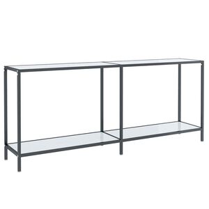 vidaXL Konsolip&ouml;yt&auml; valkoinen 180x35x75,5 cm karkaistu lasi