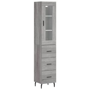 vidaXL Kaappi harmaa Sonoma 34,5x34x180 cm tekninen puu
