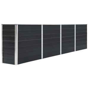 vidaXL Korotettu puutarhalaatikko 320x40x77 cm galvanoitu ter&auml;s
