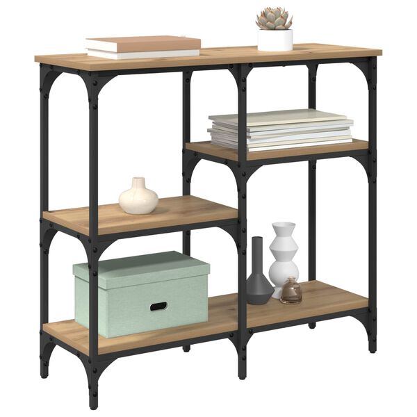 vidaXL Konsolip&ouml;yt&auml; Artisan tammi 80 x 29 x 75 cm Tekninen puu