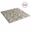 vidaXL Sein&auml;paneelit 12 pcs Ametistibetoni 50 x 50 cm XPS Vaahdon