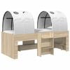 vidaXL S&auml;nky Tunnelilla 3 kpl Sonoma-tammi ja valkoinen Tekninen puu