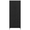 vidaXL Korkea kaappi laatikon kanssa 2 pcs Musta tammi. Tekninen puu
