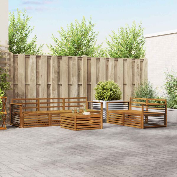 vidaXL Ulkosohvakokoelma 6 pcs Luonnollinen