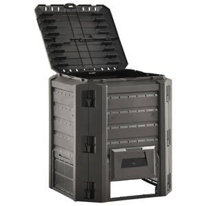vidaXL Puutarhan kompostiastia musta 380 l