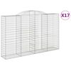 vidaXL Kaarevat kivikorit 17 kpl 300x50x180/200 cm galvanoitu rauta