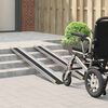 vidaXL Pyörätuoliramppi 2 pcs Musta 184,5 x 18,5 x 5 cm Alumiini