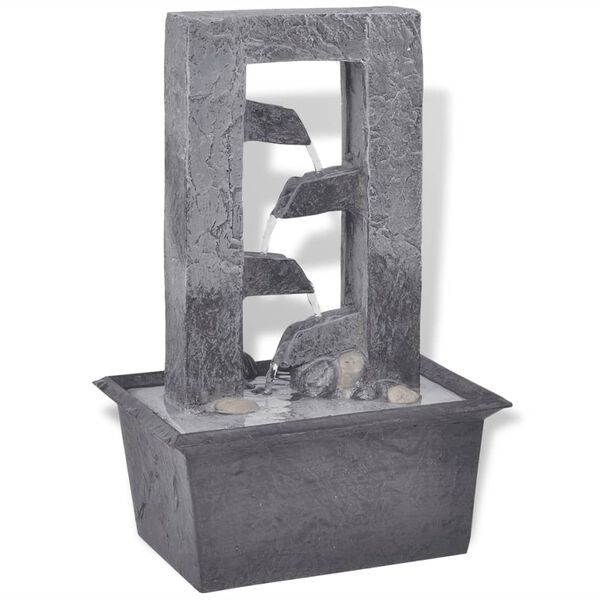 vidaXL Sisätilan Suihkulähde LED Valolla Hartsi