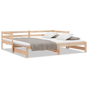 vidaXL P&auml;iv&auml;vuode ulosvedett&auml;v&auml; t&auml;ysi m&auml;nty 2x (90x200) cm