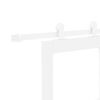 vidaXL Liukuovi ORKDAL Valkoinen 78 x 202 cm Täysi mänty ja lasi