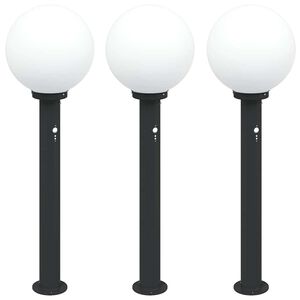 vidaXL Pollarivalot sensorilla 3 kpl 80 cm musta IP44