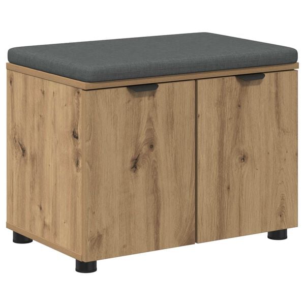 vidaXL Halli penkki tyynyll&auml; ovella Artisan tammi 60 x 38 x 46 cm