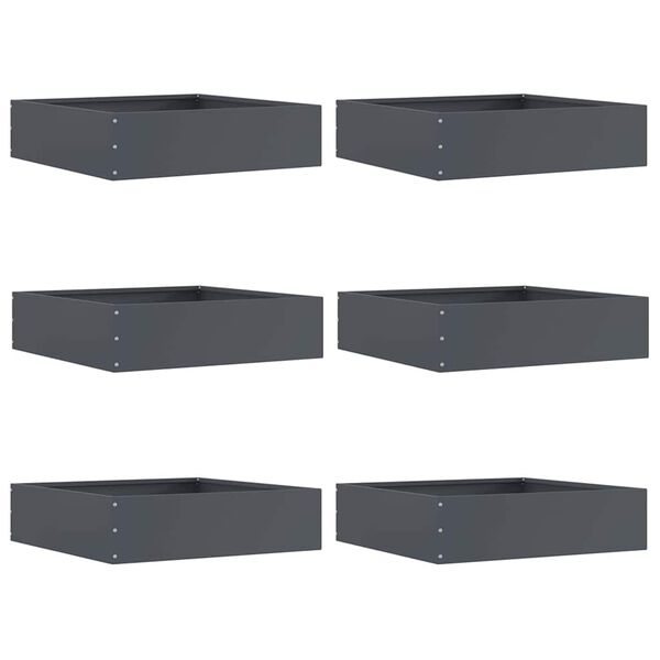 vidaXL Nurmireunus 6 pcs Antrasiitti 50 x 50 x 13 cm Ter&auml;s