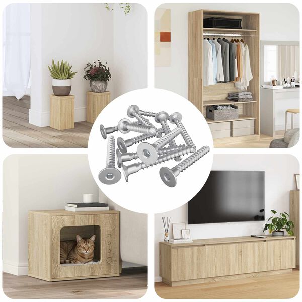 vidaXL Confirmat-ruuvit 12 pcs Hopea &Oslash;5 x 40 mm Metalli