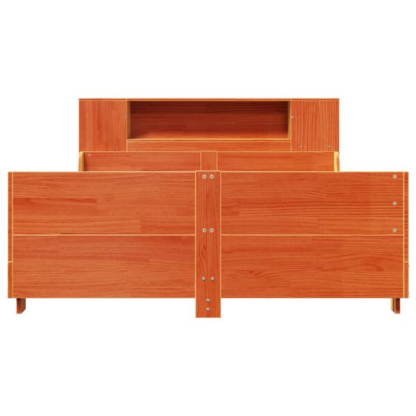 vidaXL S&auml;ngynrunko ilman patjaa vahanruskea 160x200 cm t&auml;ysi m&auml;nty