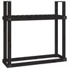 vidaXL Polttopuuteline musta 110x35x108,5 cm t&auml;ysi m&auml;nty