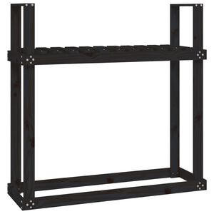 vidaXL Polttopuuteline musta 110x35x108,5 cm t&auml;ysi m&auml;nty