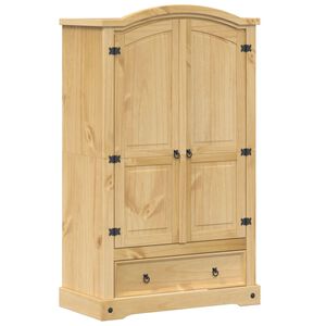 vidaXL Vaatekaappi "Corona" 101x52x170 cm massiivipuu m&auml;nty