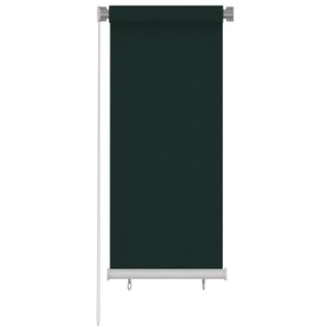 vidaXL Rullaverho ulkotiloihin 65(L)x140(K) cm tummanvihre&auml; HDPE