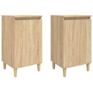vidaXL Y&ouml;p&ouml;yd&auml;t 2 kpl Sonoma-tammi 40x35x70 cm tekninen puu