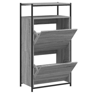 vidaXL Kenk&auml;kaappi harmaa Sonoma 60x34x112 cm tekninen puu