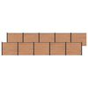vidaXL Aitapaneeli 10 kpl 1692 x 146 cm WPC ja alumiini Ruskea