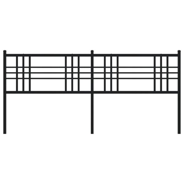 vidaXL Metallinen vaihtop&auml;&auml;ty musta 180 cm