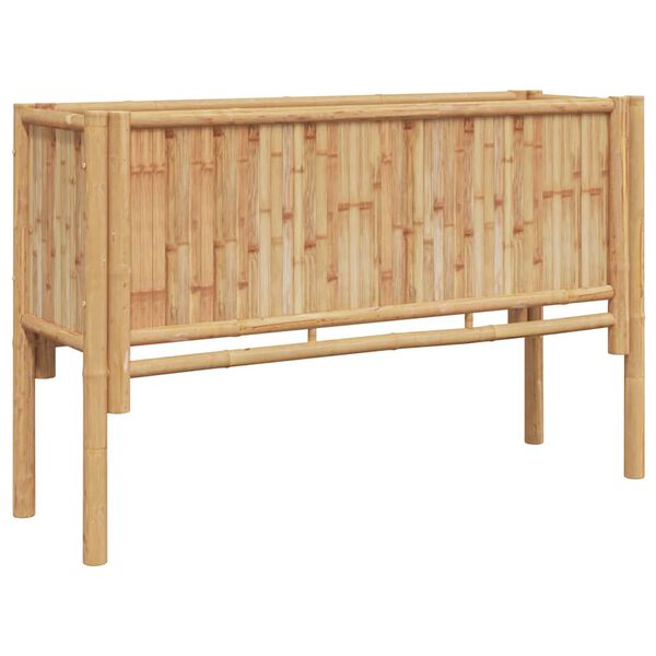 vidaXL Puutarhan Korotettu Kukkalaatikko Ruskea 110 x 35 x 70 cm Bambu