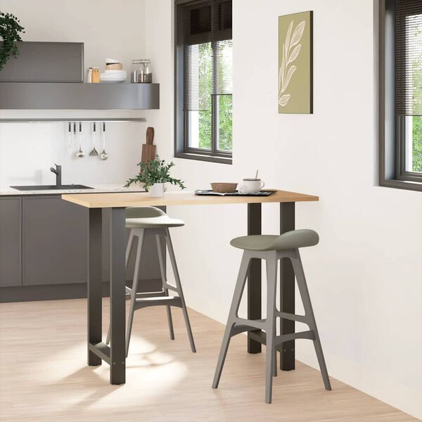 vidaXL Baarip&ouml;yd&auml;n jalat antrasiitti 2 kpl 60x(100-101) cm ter&auml;s