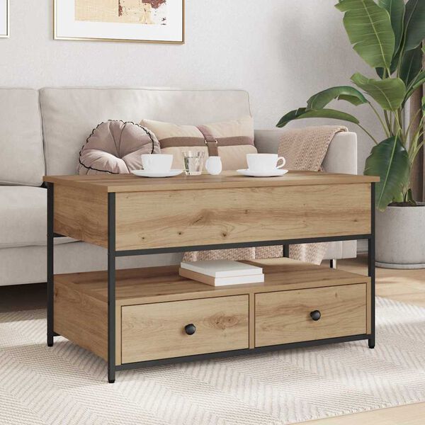 vidaXL Sohvap&ouml;yt&auml; Artisan tammi 85 x 50 x 50 cm Tekninen puu