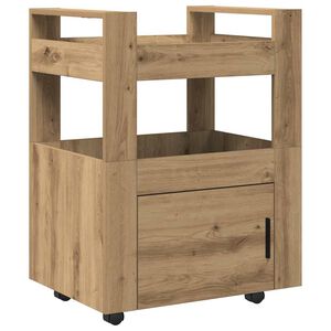 vidaXL Keitti&ouml;vaunu artesaani tammi 60 x 45 x 80 cm Tekninen puu