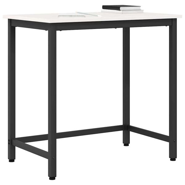 vidaXL P&ouml;yt&auml; Valkoinen 80 x 50 x 77 cm Kehitetty puu ja ter&auml;s