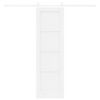 vidaXL Liukuovi ORKDAL Valkoinen 61 x 198,5 cm Massiivinen m&auml;nty