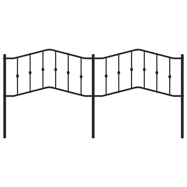 vidaXL Metallinen vaihtop&auml;&auml;ty musta 193 cm