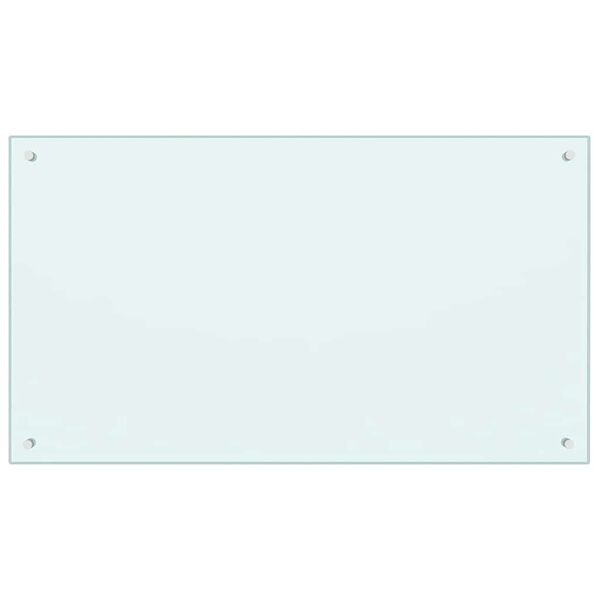 vidaXL Keitti&ouml;n roiskesuoja valkoinen 100x60 cm karkaistu lasi
