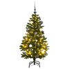 vidaXL Tekojoulukuusi saranoilla 150 LED-valoa ja joulupalloa 120 cm