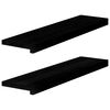 vidaXL ikkunalaudat 2 kpl ruskeanmusta 80x20x2 cm massiivipuutammea