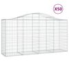 vidaXL Kaarevat kivikorit 50 kpl 200x50x100/120 cm galvanoitu rauta