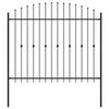 vidaXL Piikkikaide ASTEN 200 x 200 cm Jauhemaalattu Ter&auml;s Musta